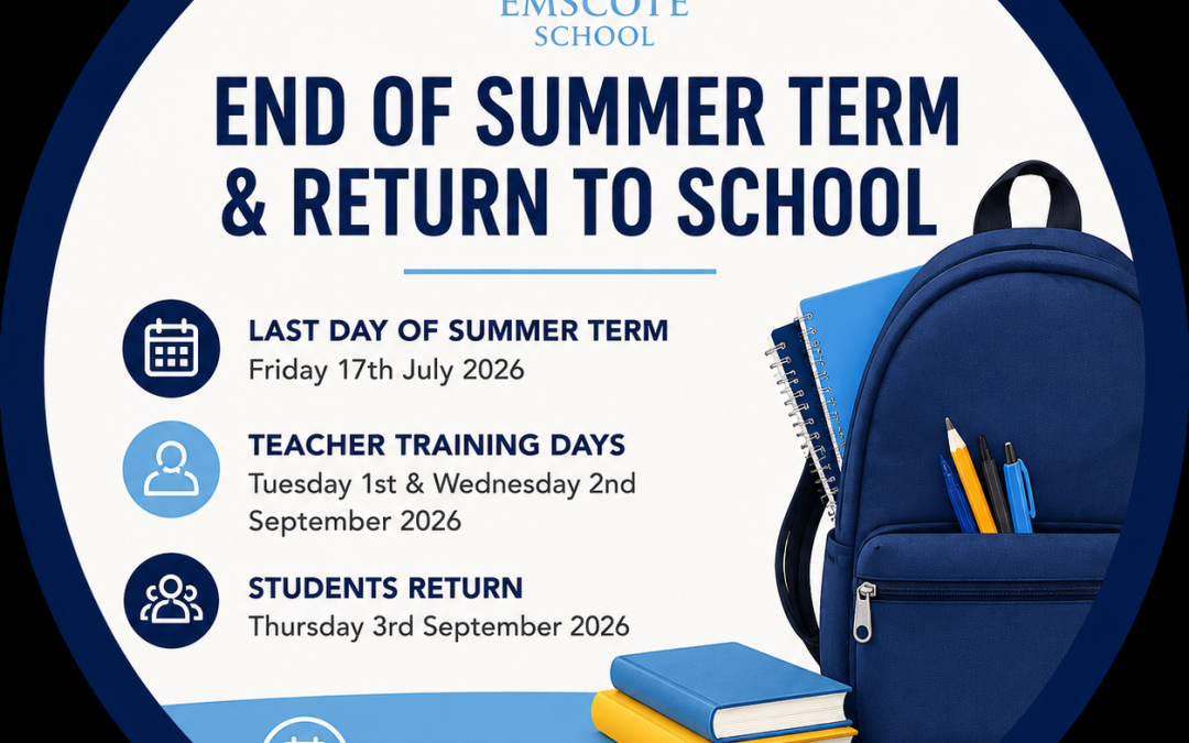 End of Summer Term & Return to School – September 2026